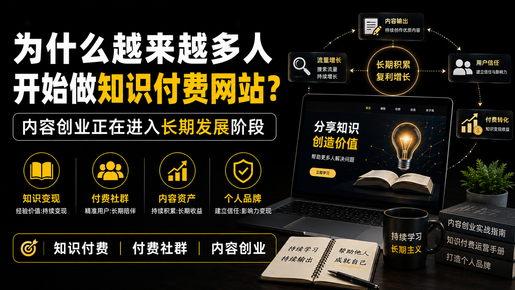 为什么越来越多人开始做知识付费网站?内容创业正在进入长期发展阶段 SEO关键词: