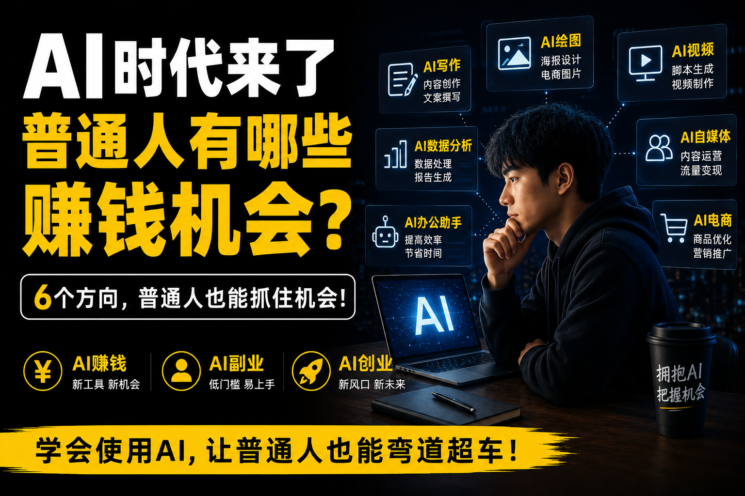 AI时代来了，普通人有哪些赚钱机会？这6个方向值得关注