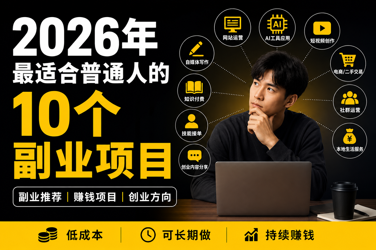 2026年最适合普通人的10个副业项目，低成本也有机会赚钱
