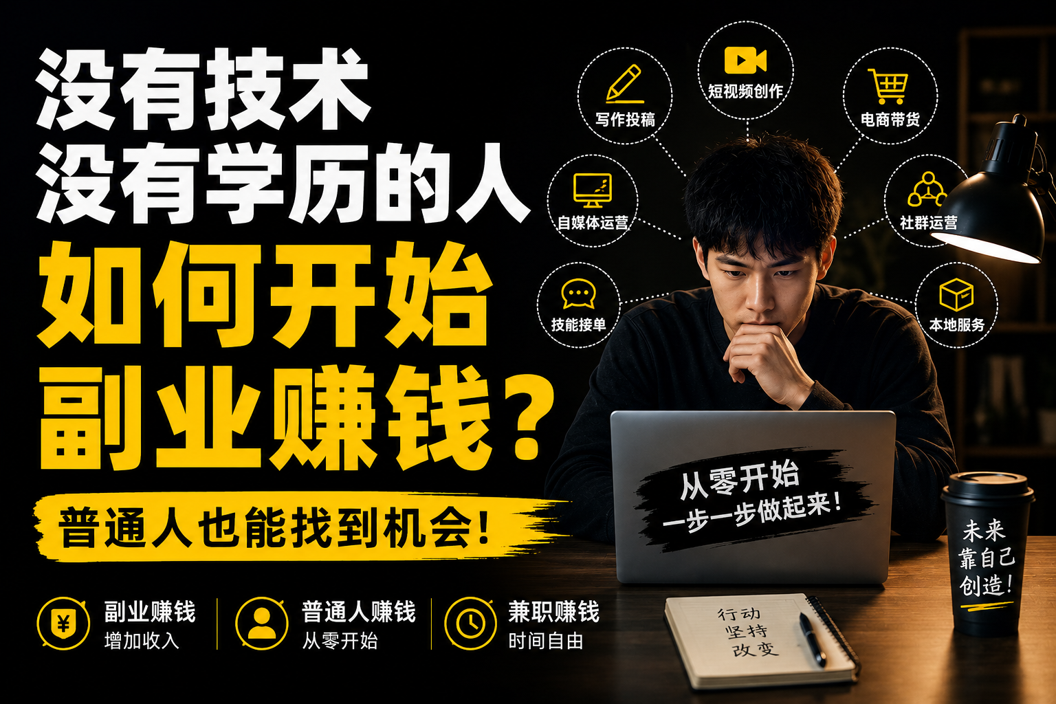 没有技术、没有学历的人，如何开始副业赚钱？普通人也能找到自己的机会