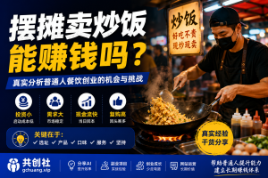 摆摊卖炒饭能赚钱吗？真实分析普通人做餐饮创业的机会与挑战-共创社