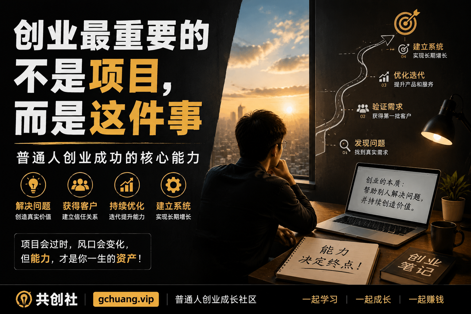 创业最重要的不是项目，而是这件事：普通人创业成功的核心能力-共创社