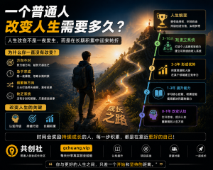 一个普通人改变人生需要多久？普通人成长逆袭的真实路径-共创社