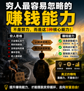 穷人最容易忽略的赚钱能力：普通人创业的真正分水岭-共创社