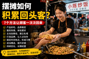 摆摊如何积累回头客？普通人做好摆摊创业，这7个方法比降价更有效-共创社