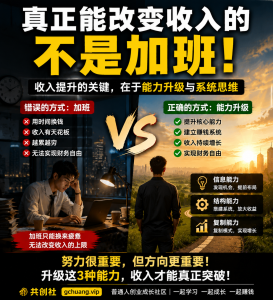 真正能改变收入的，不是加班-共创社