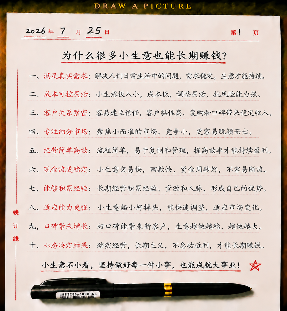 为什么很多小生意也能长期赚钱？-共创社