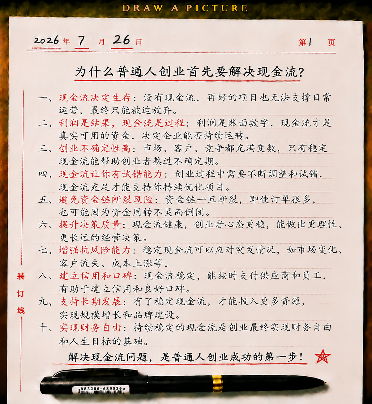 为什么普通人创业首先要解决现金流？-共创社