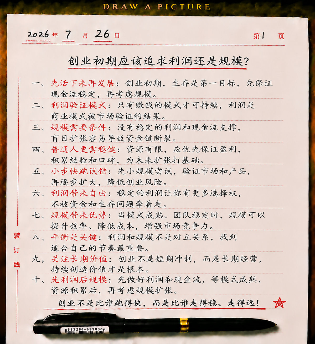 创业初期应该追求利润还是规模？-共创社