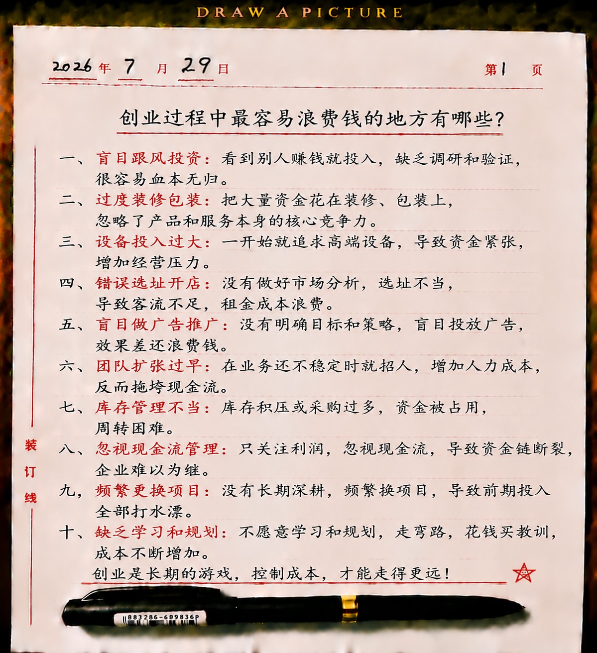 创业过程中最容易浪费钱的地方有哪些？-共创社
