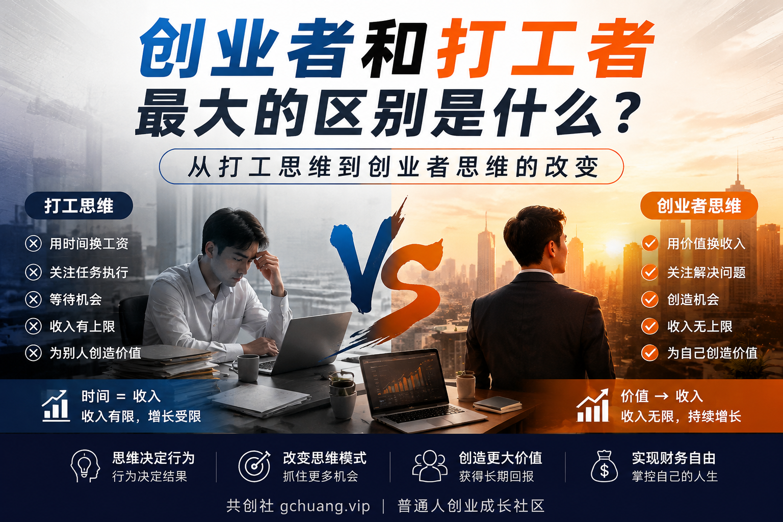 创业者和打工者最大的区别是什么?-共创社