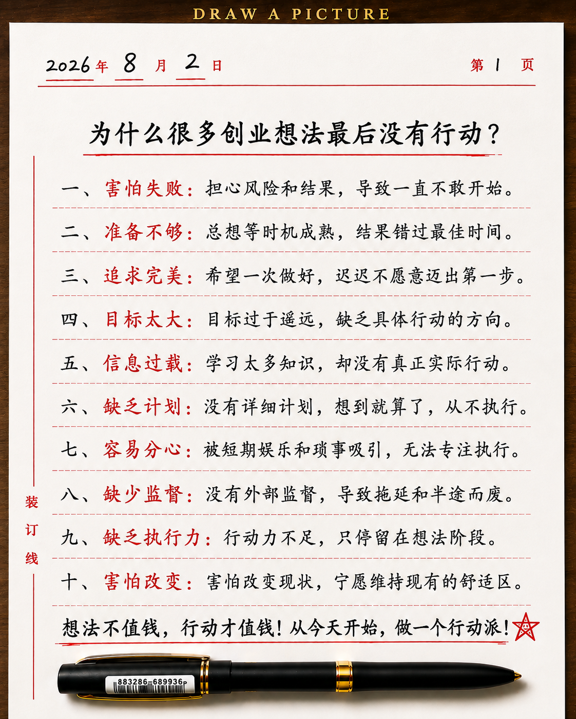为什么很多创业想法最后没有行动？-共创社